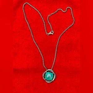 David Yurman Aqua Chalcedony Infinity Neclace